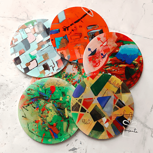 Posavasos Personalizados 9cm Acrílico - Regalos Corporativos Publicitarios con Logo