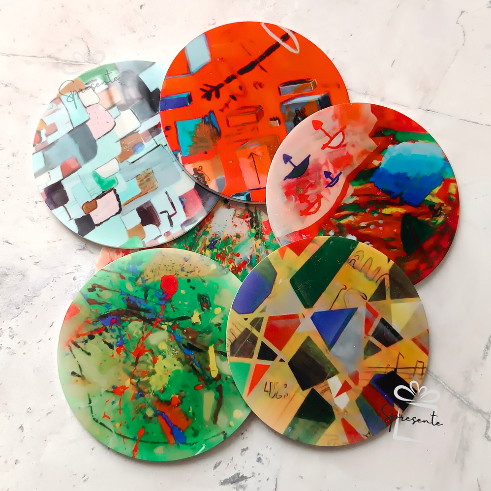 Posavasos Personalizados 9cm Acrílico - Regalos Corporativos Publicitarios con Logo 2