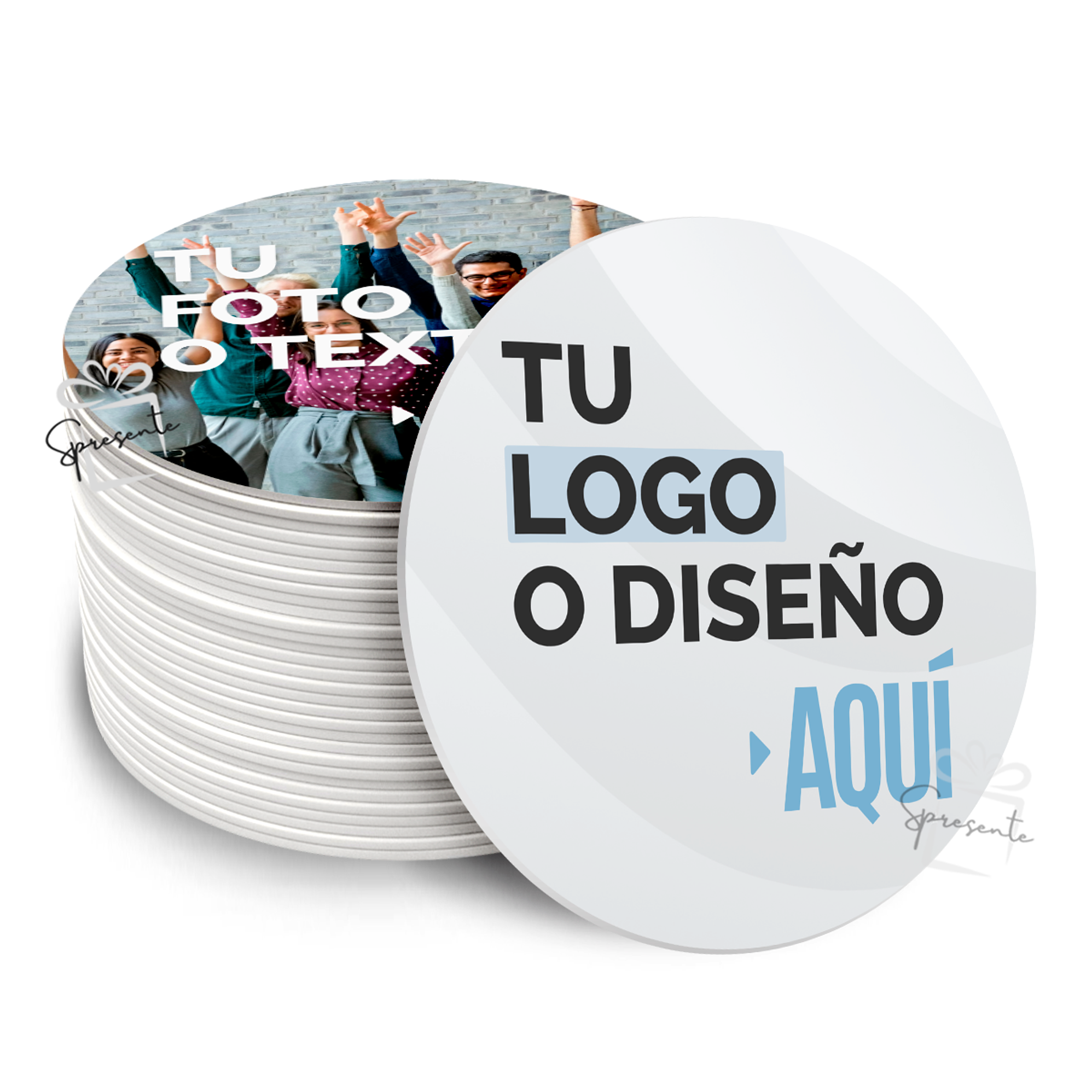 Posavasos Personalizados 9cm Acrílico - Regalos Corporativos Publicitarios con Logo 1