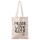 Tote Bag Peace Love Cats | Bolso Gatos - Miniatura 1
