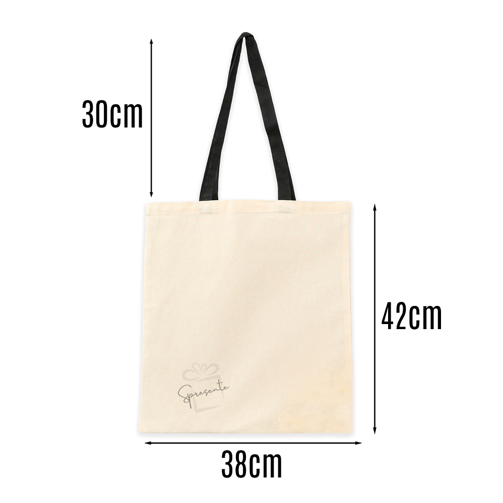 Tote Bag Personalizada 42x38 cm Mango Negro | Bolsas Corporativas 4
