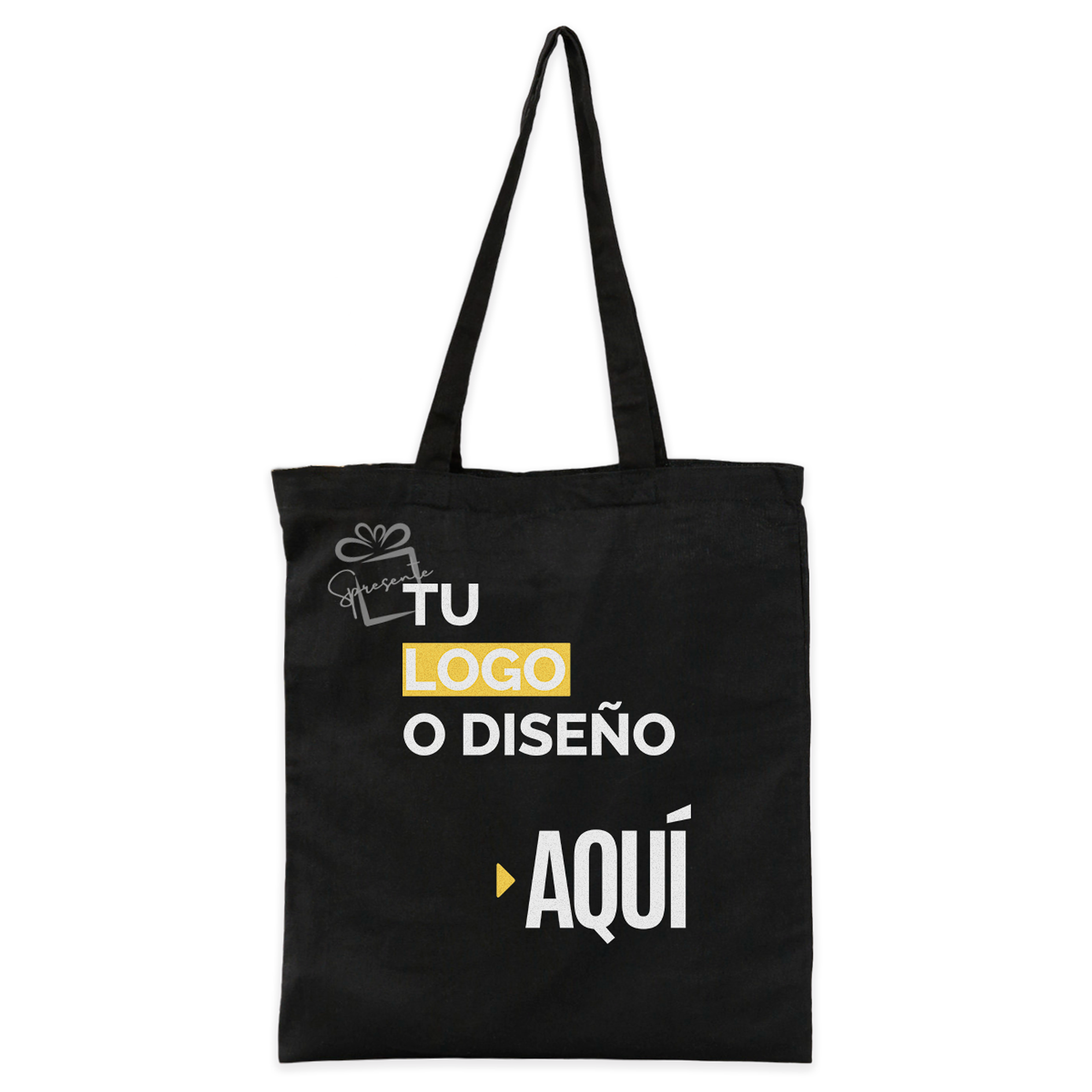 Tote Bag Personalizada 42x38 cm Negra | Bolsas Corporativas 1