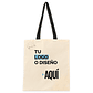 Tote Bag Personalizada 42x38 cm Mango Negro | Bolsas Corporativas - Miniatura 1