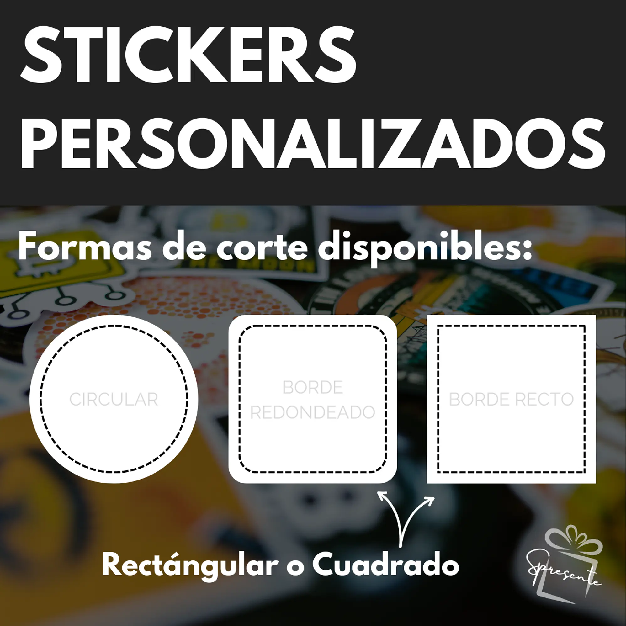 500 Stickers Personalizados | Papel Semibrillo 2