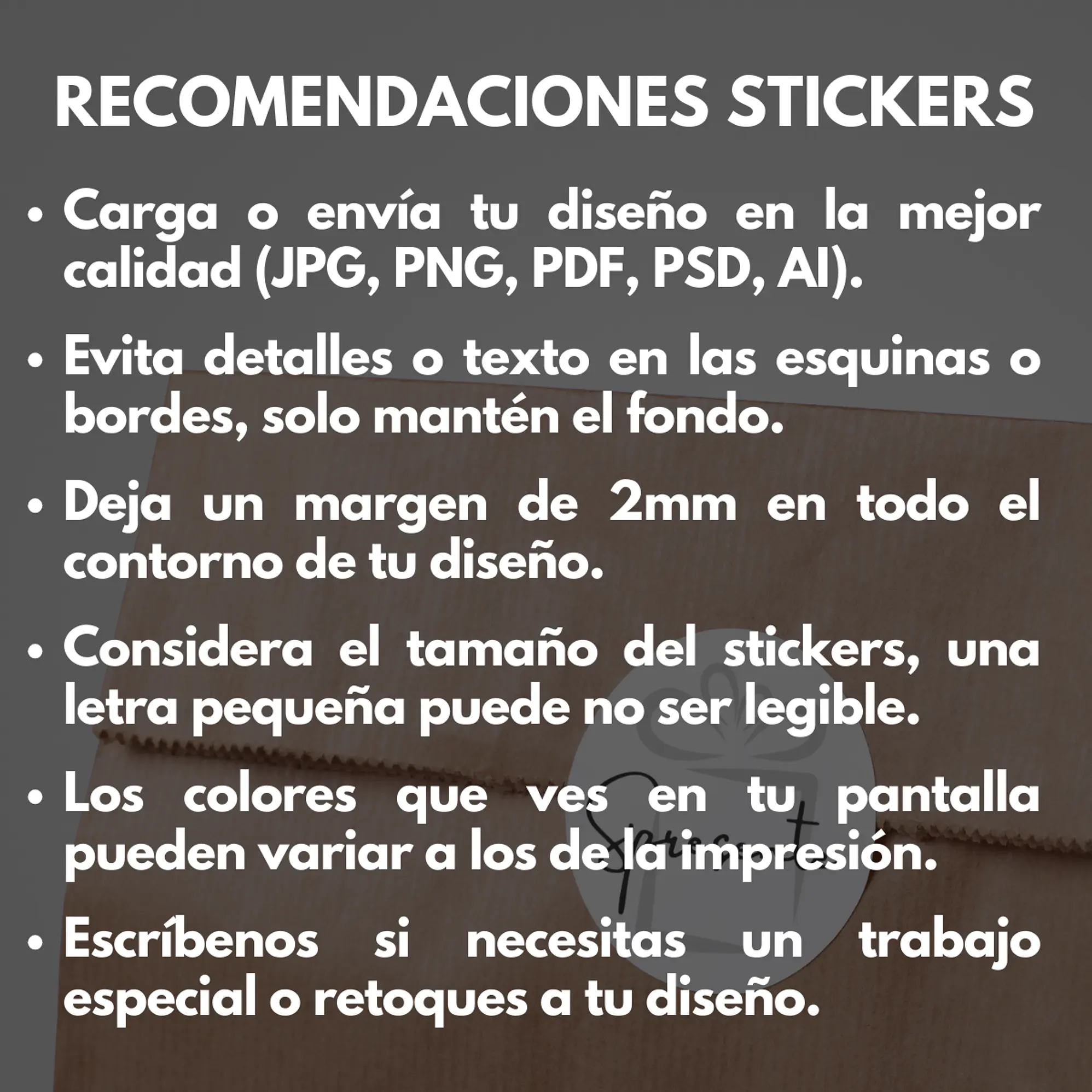 500 Stickers Personalizados | Papel Semibrillo 3