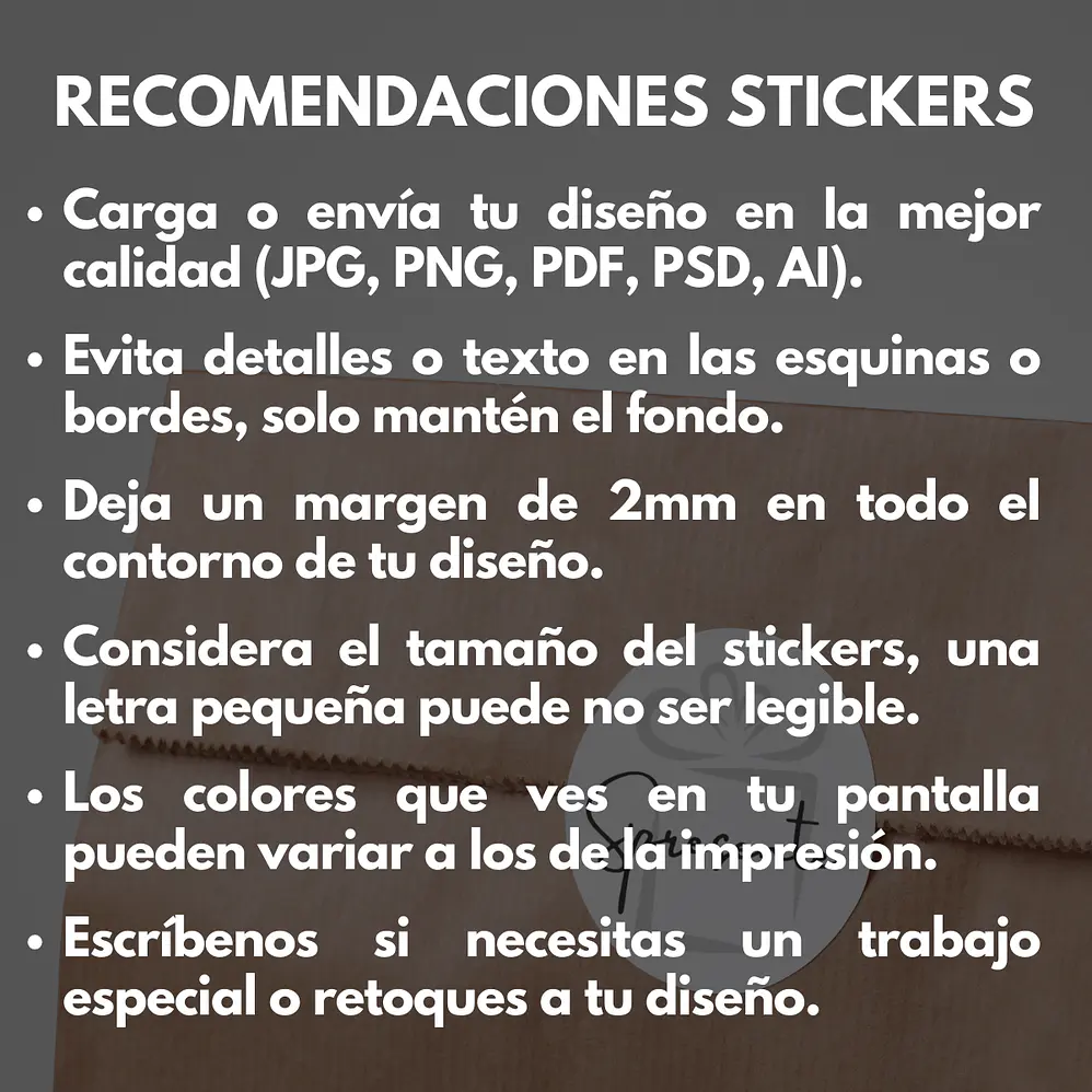 500 Stickers Personalizados | Papel Semibrillo 3
