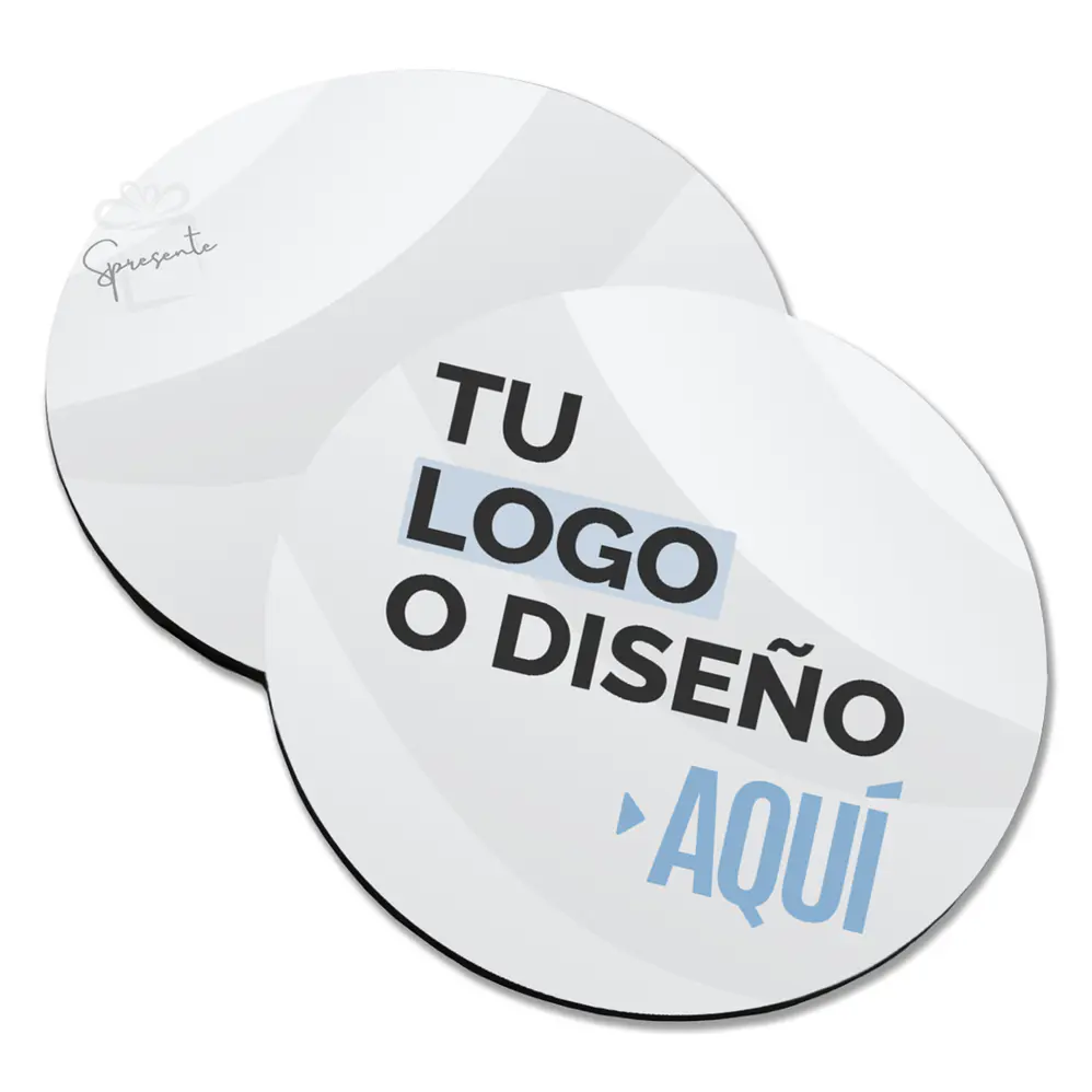 Posavasos Personalizados con Logo Corporativos | MDF Corcho 9,5cm 2