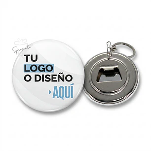 Chapitas Destapador Personalizadas Tipo Llavero con Logo | 56mm