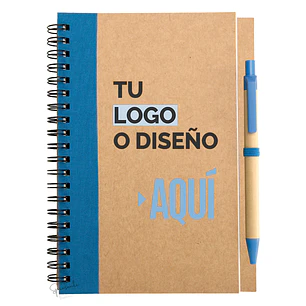 Cuaderno Ecológico con Bolígrafo Personalizado con Logo | Medio Oficio
