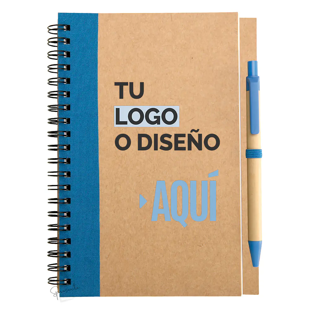 Cuaderno Ecológico con Bolígrafo Personalizado con Logo | Medio Oficio 1