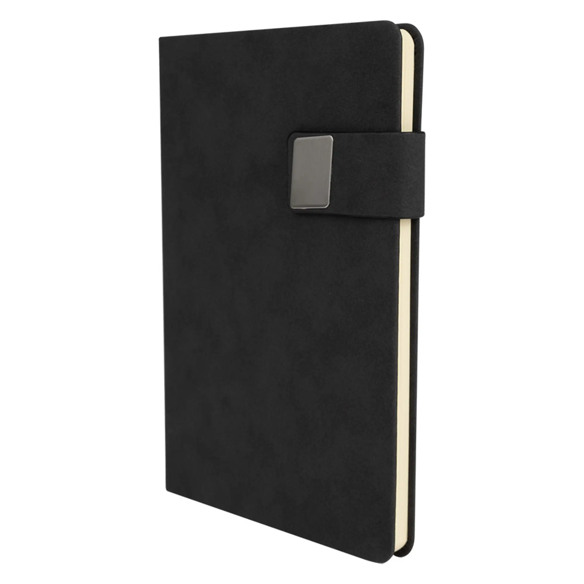 Cuaderno Deluxe Negro Personalizado con Logo A5 | Ecocuero 3