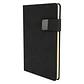 Cuaderno Deluxe Negro Personalizado con Logo A5 | Ecocuero - Miniatura 3