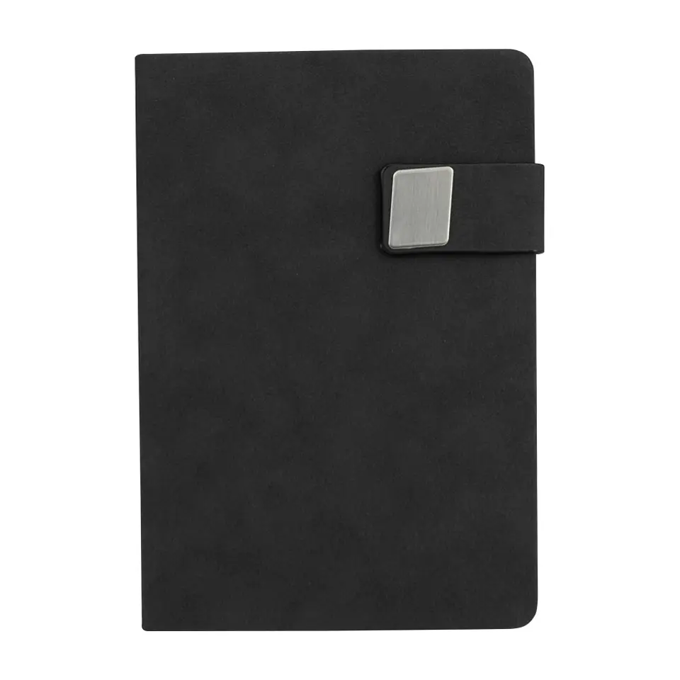 Cuaderno Deluxe Negro Personalizado con Logo A5 | Ecocuero 4