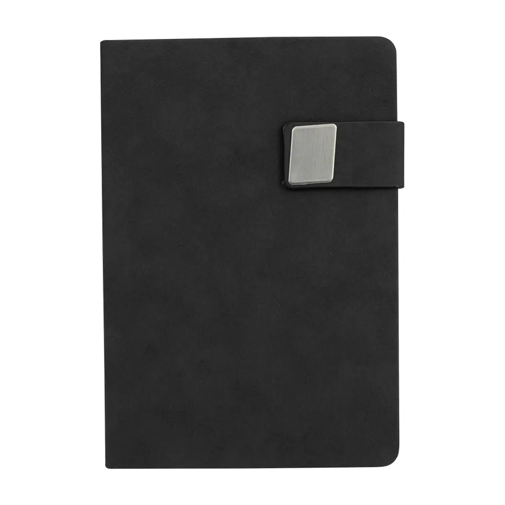Cuaderno Deluxe Negro Personalizado con Logo A5 | Ecocuero 4