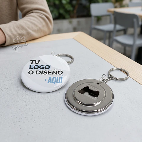Chapitas Destapador Personalizadas Tipo Llavero con Logo | 56mm