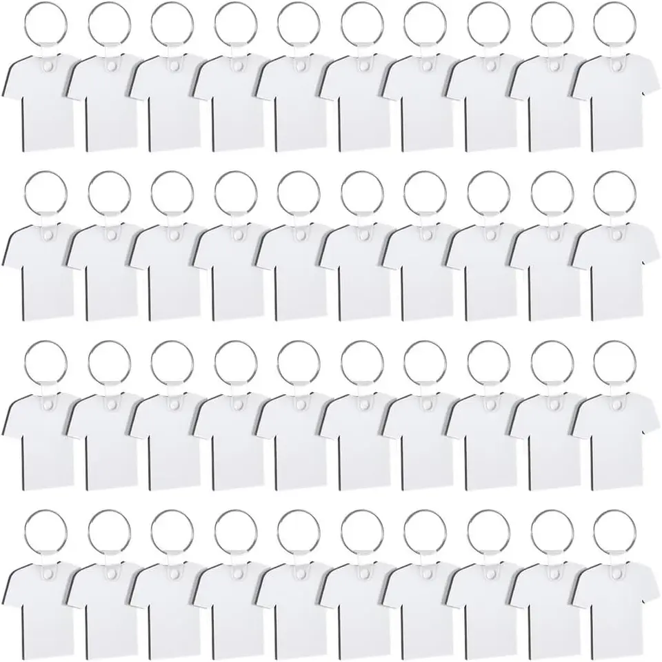 Llavero de fútbol de transferencia de calor de doble cara, llaveros en blanco imprimibles con anillos y clips 3