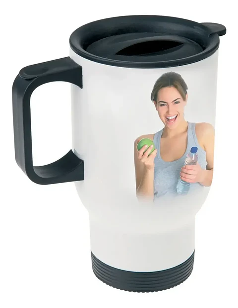Termo Taza. Metálico. Doble Capa. P/ Auto. Sublimado