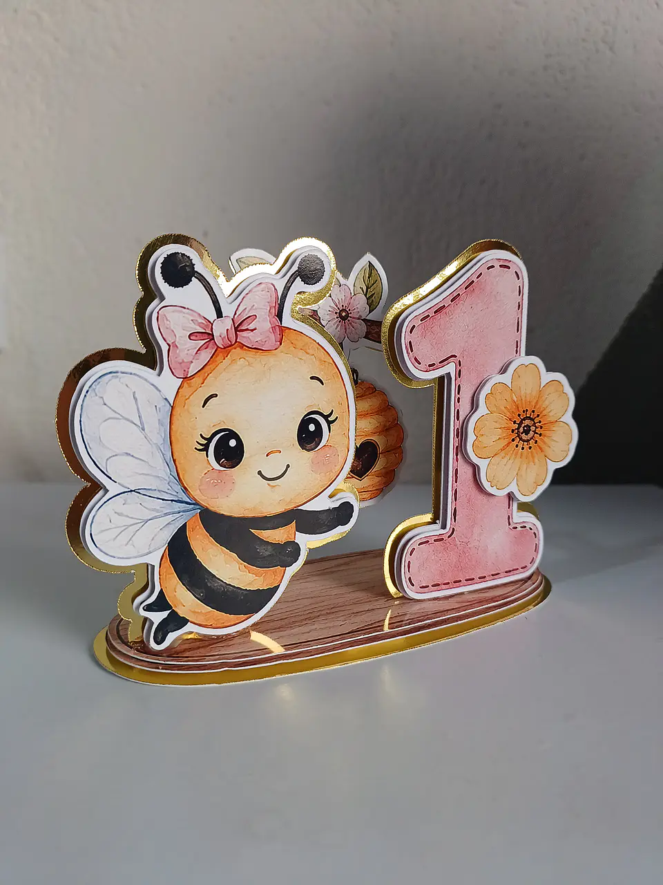 Pack Topo de Bolo Cenário Abelhinha  3