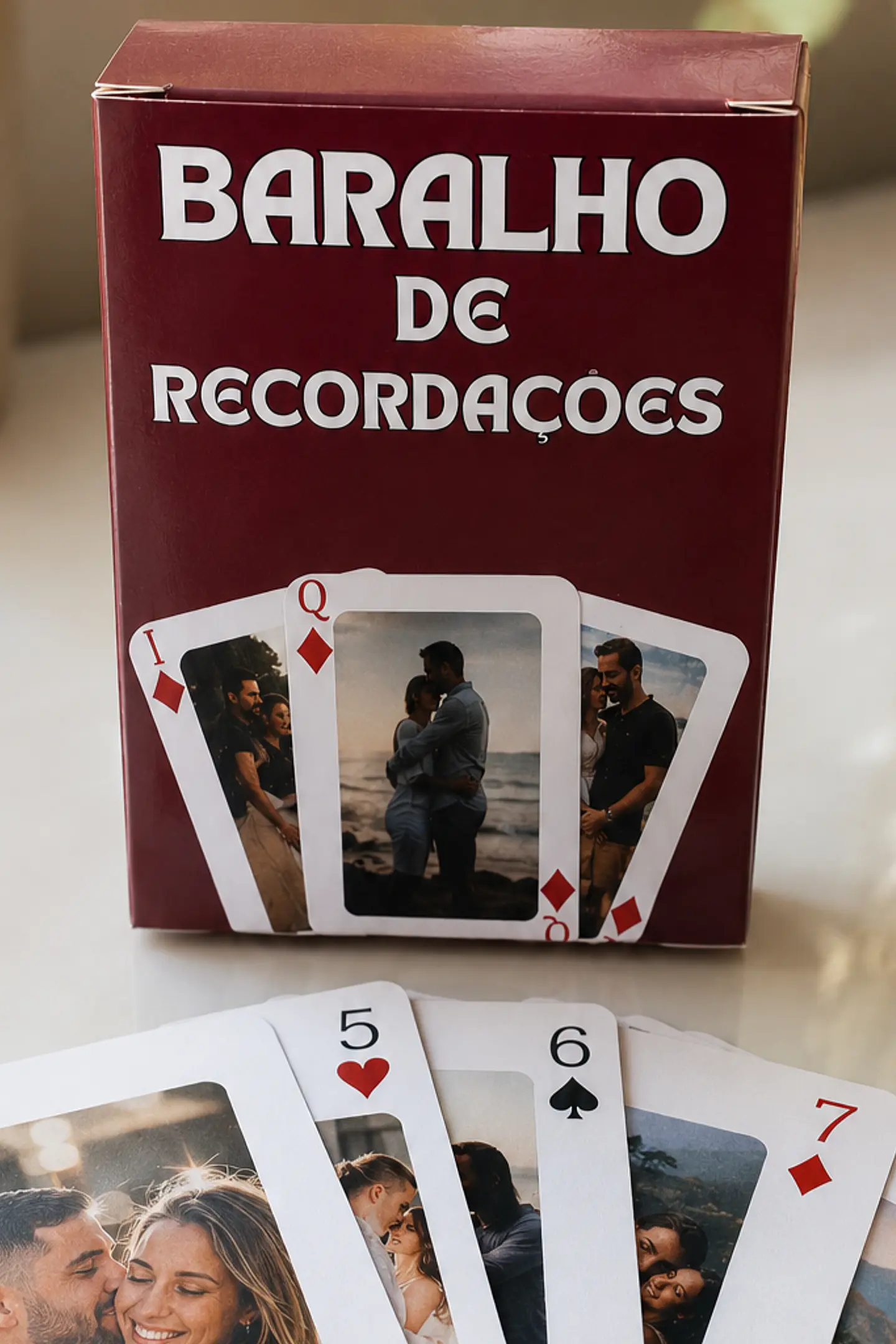 Molde Baralho de Recordações Personalizado editável no Canva  1
