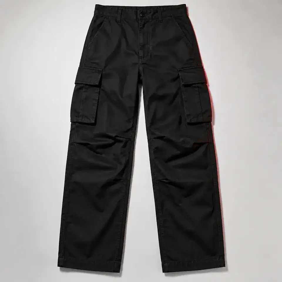 Pantalón Fosa Común — cargo negro, pierna recta 1