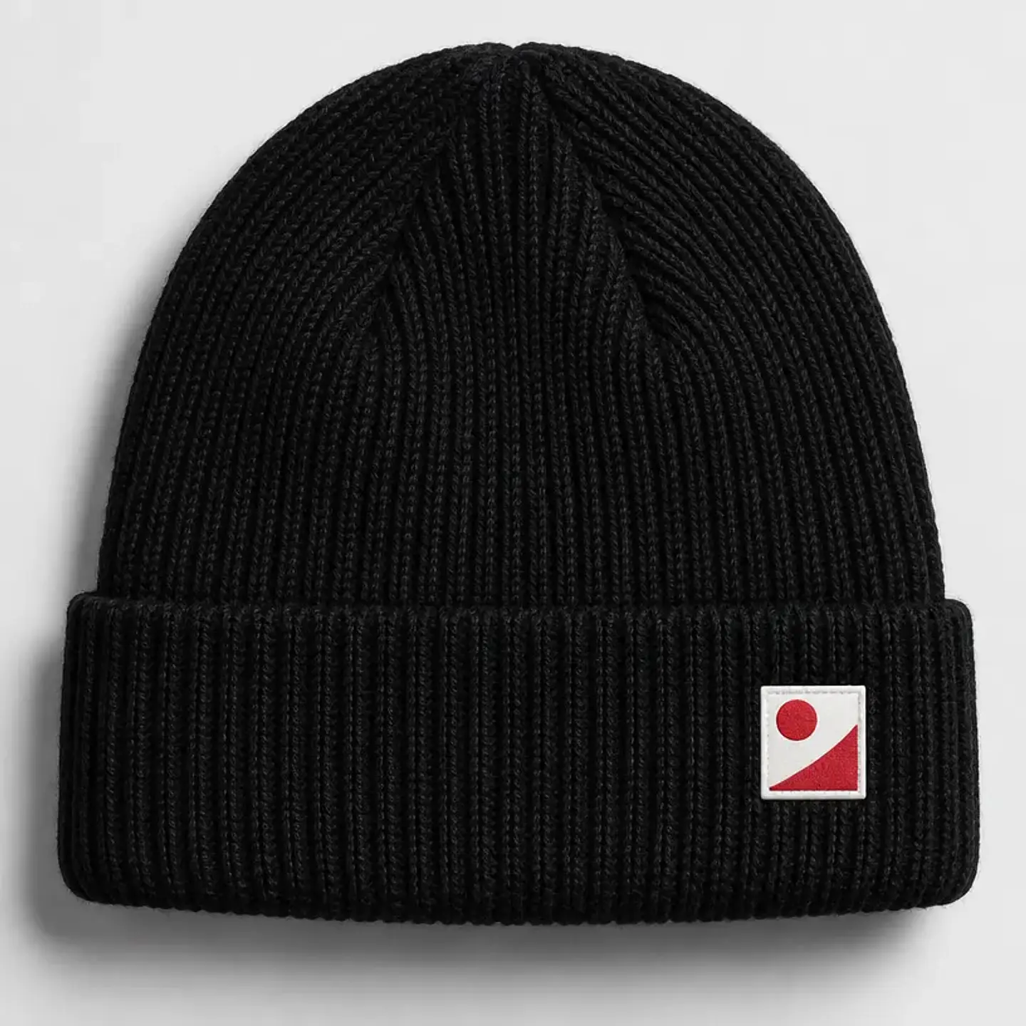 Gorro Punto Ciego — negro, tejido acanalado 1