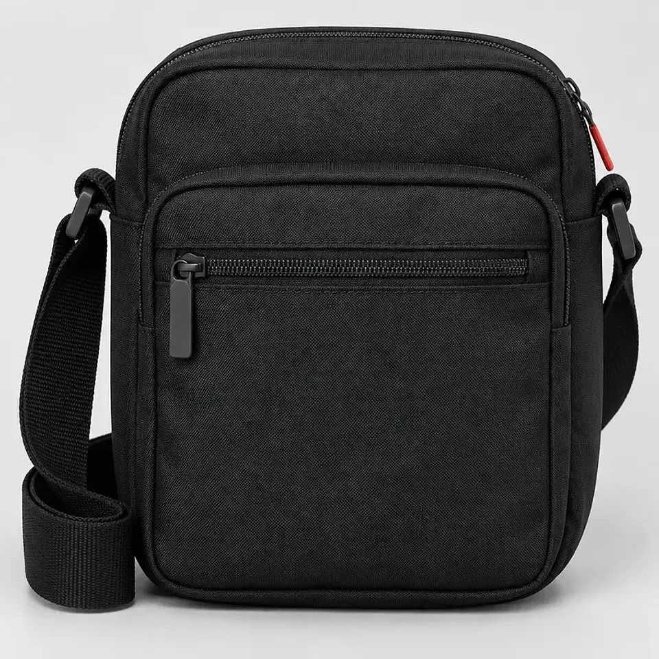 Bolso Cruzado Zona Muerta — lona negra 1