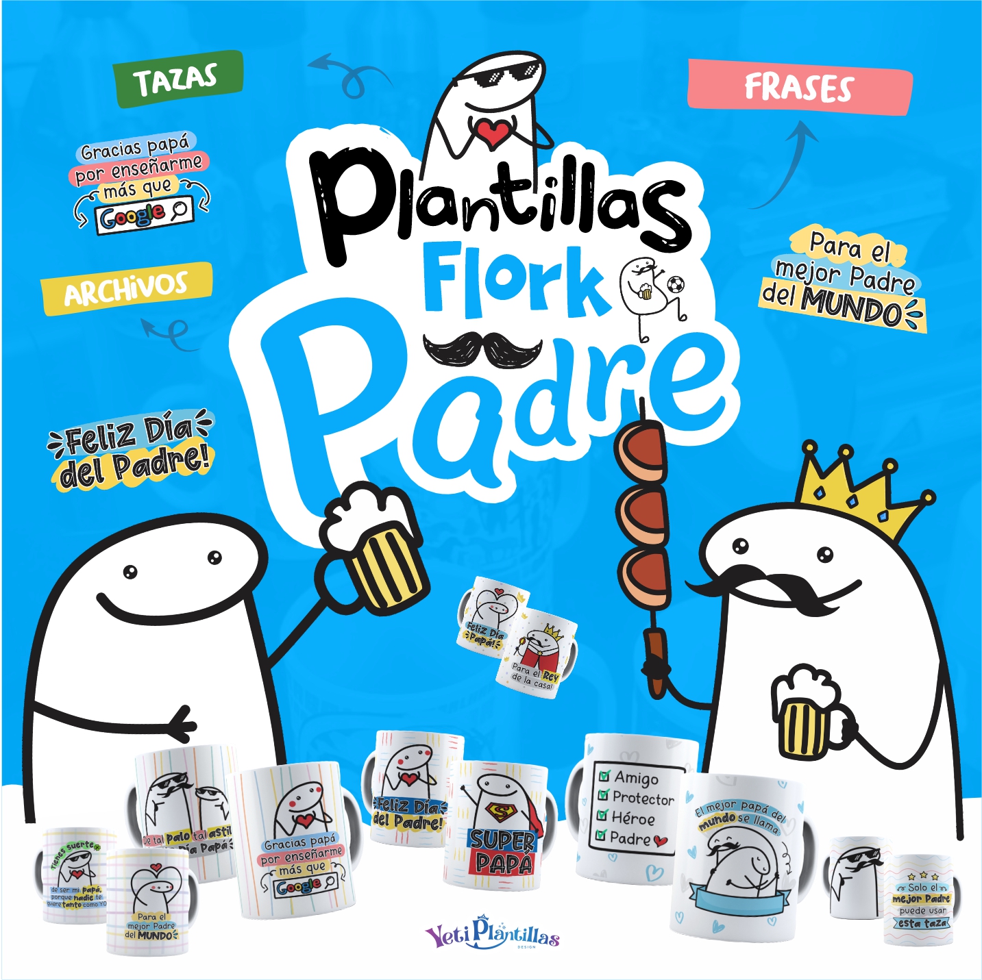 270 Plantillas Diseños Flork Dia del Padre Archivos Png