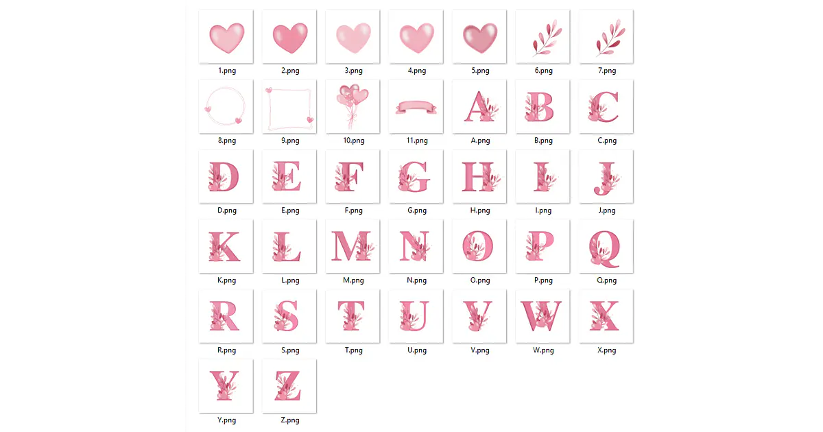 Imágenes Alfabeto Rosa Monograma Png, Monogram Pink Alphabet