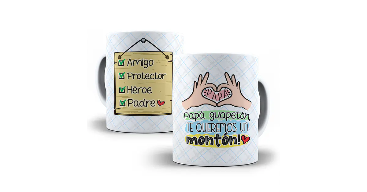 Disenõs Tazas Amigo Protector Héroe Padre Día del Padre Subl