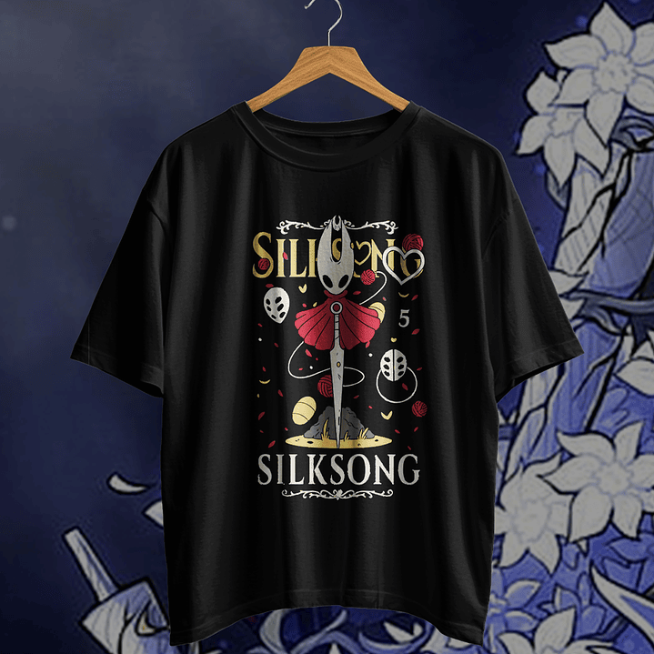 5 Diseños Plantillas Camisas Poleras Silksong Archivos Editables SVG y Png 1