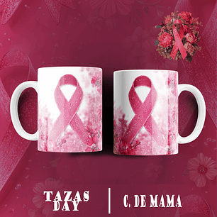 24 Diseños Plantillas Tazas Octubre Rosa Archivos PNG para Sublimación