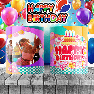 10 Diseños Plantillas Tazas Cumpleaños Archivos Editables PSD para Sublimación