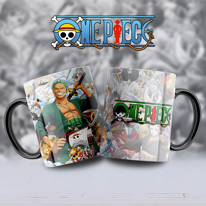 12 Diseños Plantillas Tazas One Piece Archivos Editables PSD y PNG para Sublimación 2