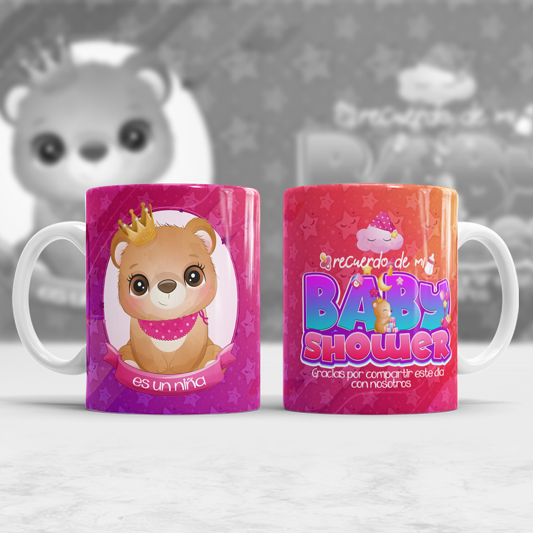 12 Diseños Plantillas Tazas Baby Shower Archivos Editable Psd y Png 6