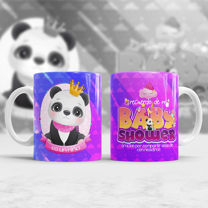 12 Diseños Plantillas Tazas Baby Shower Archivos Editable Psd y Png 8