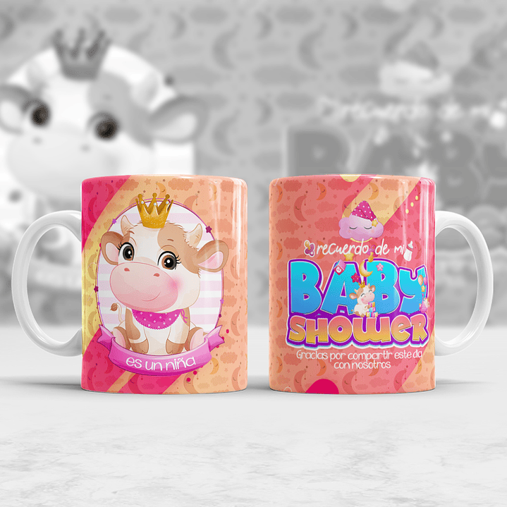 12 Diseños Plantillas Tazas Baby Shower Archivos Editable Psd y Png 9