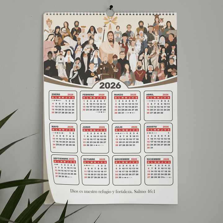 Archivo Calendario Religión A4 2026 Editable Listo Para Imprimir 6