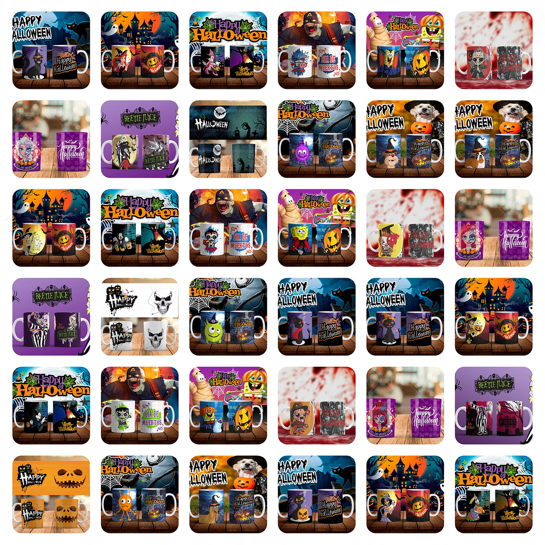 Súper Kit Halloween Imprimible Editable en PDF Power Point, Photoshop, CorelDRAW y PNG 10