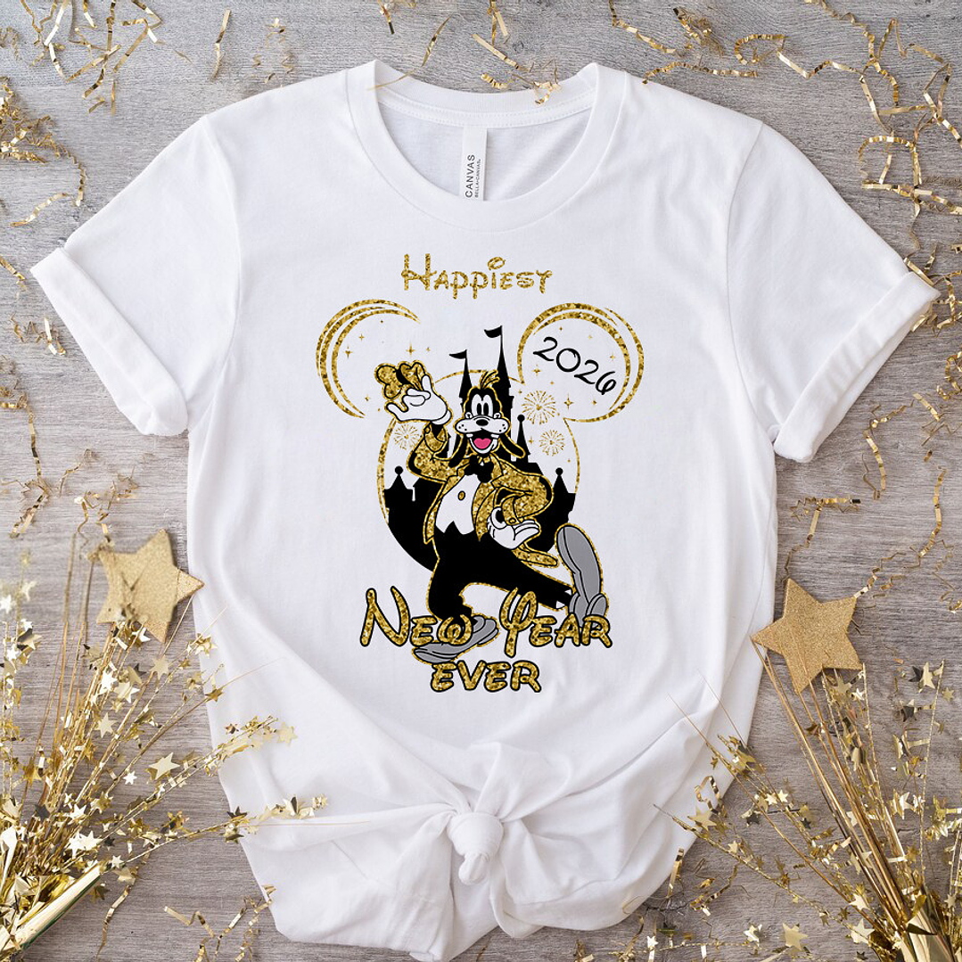 10 Diseños Plantillas Camiseta Poleras New Year Disney 2026 Archivos Png 2