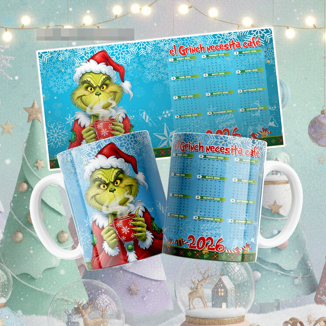 10 Diseños Plantillas Tazas Calendarios Navidad 2026 Archivos Editables Y Png 2