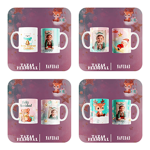 10 Diseños Plantillas Tazas Cute Navidad Archivos Editables psd