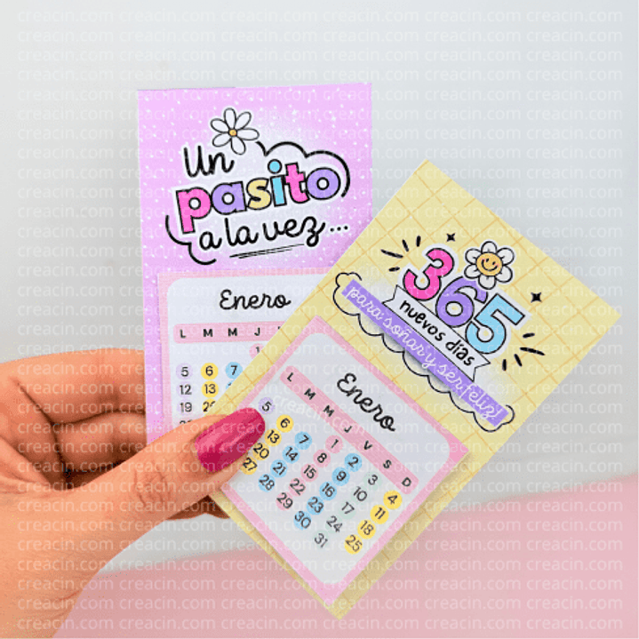 Diseños Plantillas Mini Calendarios Frases Motivadoras 2026 Archivo Pdf 1