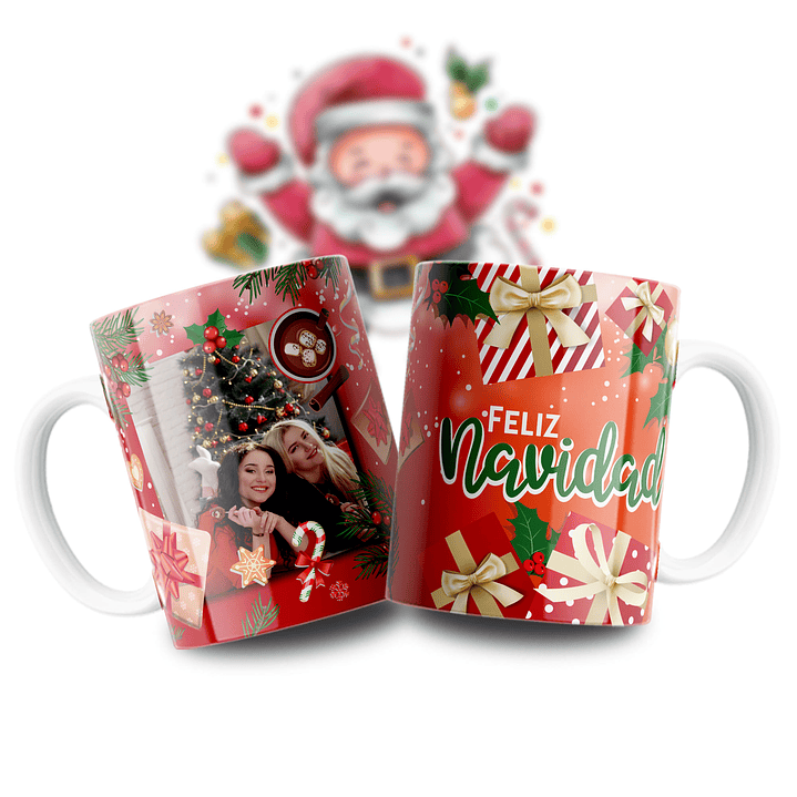 18 Diseños Plantillas Tazas con Foto Navidad Archivos Editables Psd y Png 5