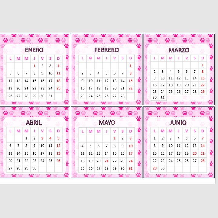 Diseños Plantillas Pack Calendarios Escritorio 2026 Archivos Power Point 6