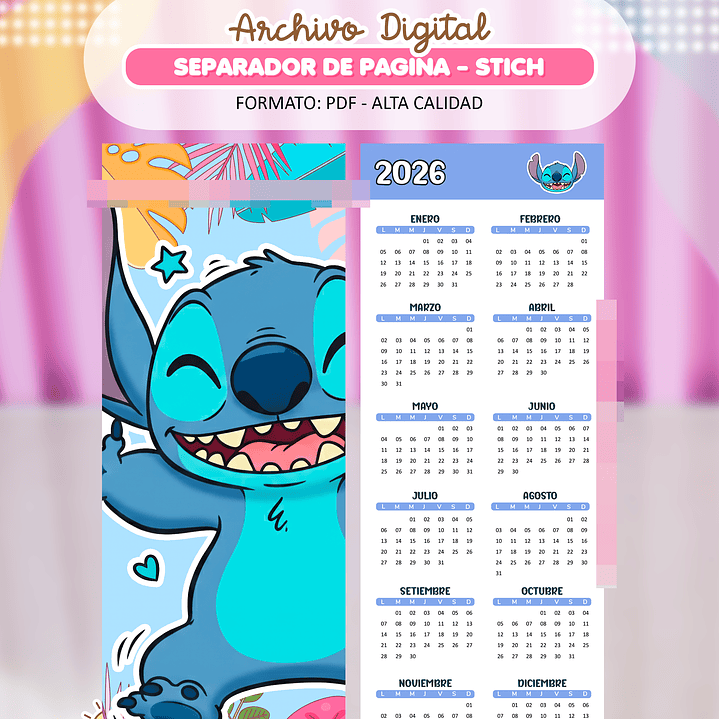 4 Diseños Plantillas Separadores Calendarios 2026 Archivos PDF 2