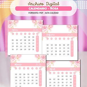 7 Pack de Tacos Calendarios 2026 Diseños Plantillas Archivos PDF