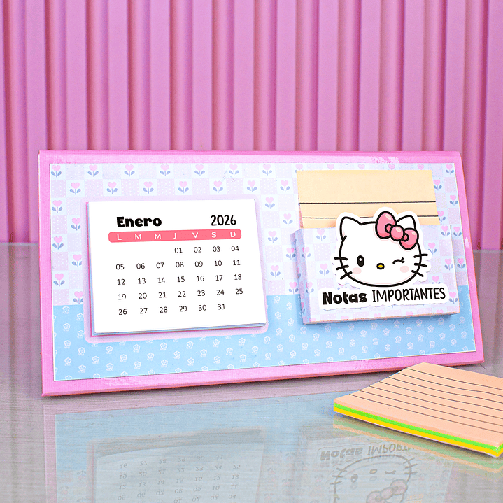 Diseños Plantillas Calendario Hello Kitty 2026 Archivos Editables Studio y PDF 1