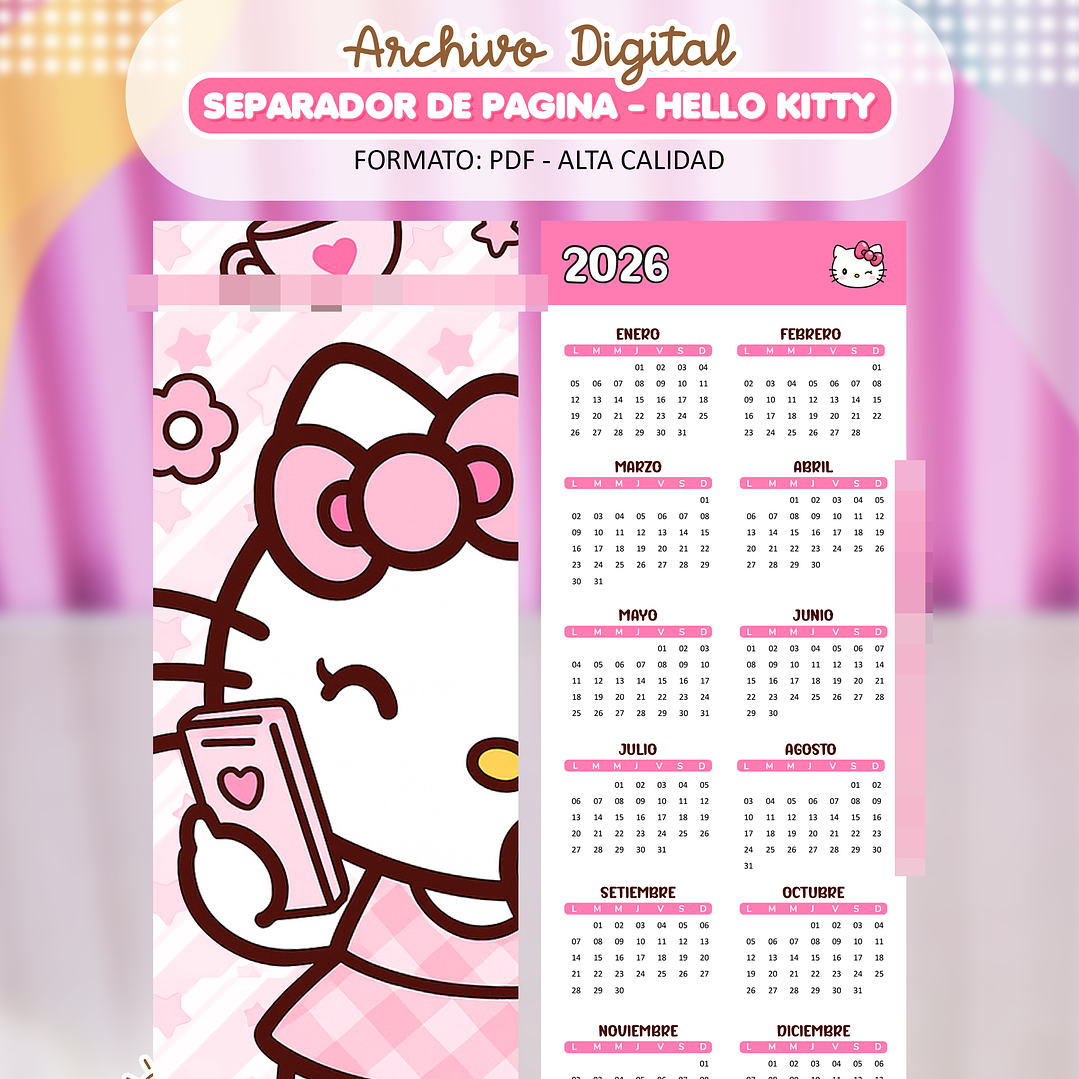 4 Diseños Plantillas Separadores Calendarios 2026 Archivos PDF 3