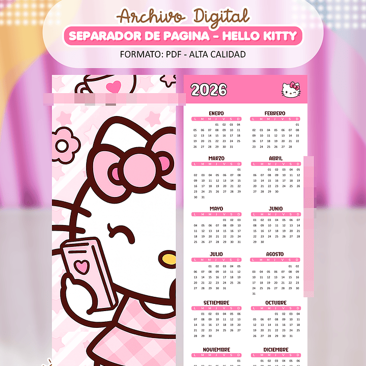 4 Diseños Plantillas Separadores Calendarios 2026 Archivos PDF 3