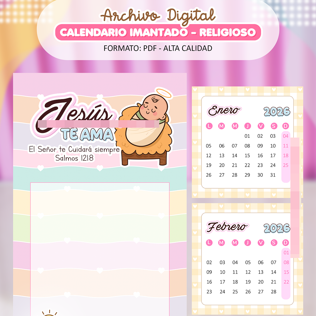 Diseños Plantillas Calendarios Imantados 2026 Archivos PDF 2